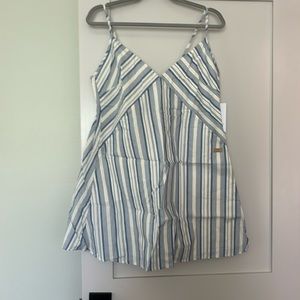 Lunya brand new with tags attached. Cute blue and cream striped dress w/pockets.